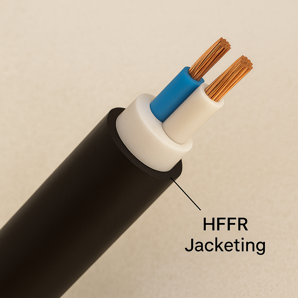 Halogen-free flame-retardant compound granules for cable sheathing