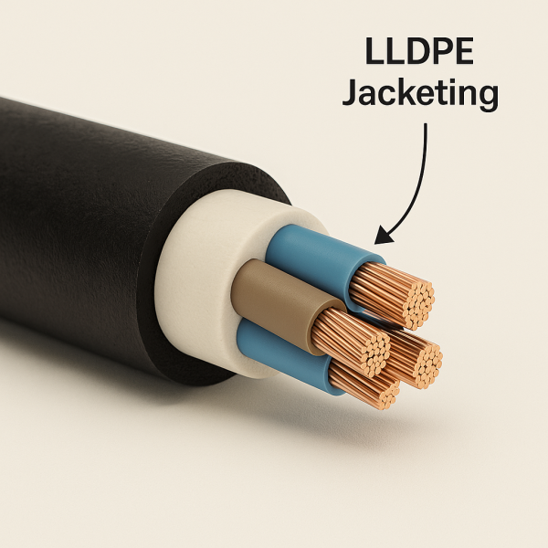 Black LLDPE compound granules for cable jacketing